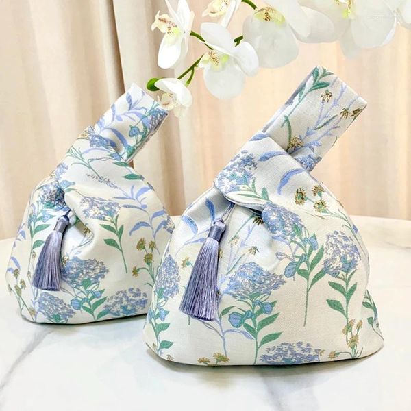 Bolsas de armazenamento tamel saco de pulso imitando bolsa de seda chinês estilo pequeno item bolsa cosmética Mulheres presente de aniversário presente