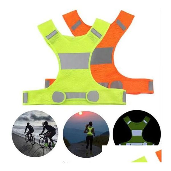 Westen neue Nacht -LED -Gadget laufen im Freien reflektierende Sicherheitsweste Jacke zum Radfahren hoher Sicht 2 Farben ZZ Drop Lieferung Baby Ki otdvw