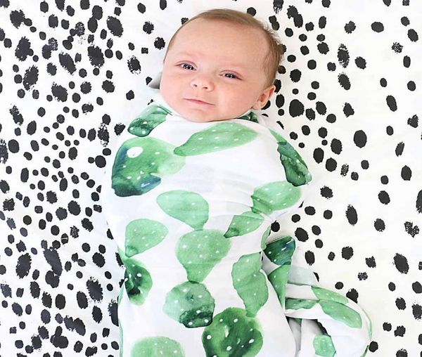 Mischen Sie 6 Farben Babydecke Neugeborene Aquarelldruck großer Stretch weiches Wickelpackung Decke Kleinkind Schlafsäcke Kinder Swadd1660790