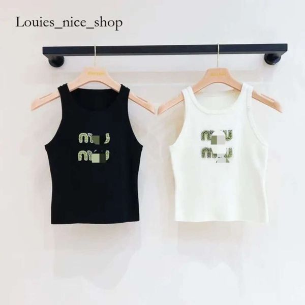 MUI Tanktop Womens Top-Qualität T-Shirt Designer Frauen sexy Halfter Tee Party Fashion Crop Top Luxus gesticktes T-Shirt Frühling Sommer Rückenless 1: 1 Sommer 24SS 260