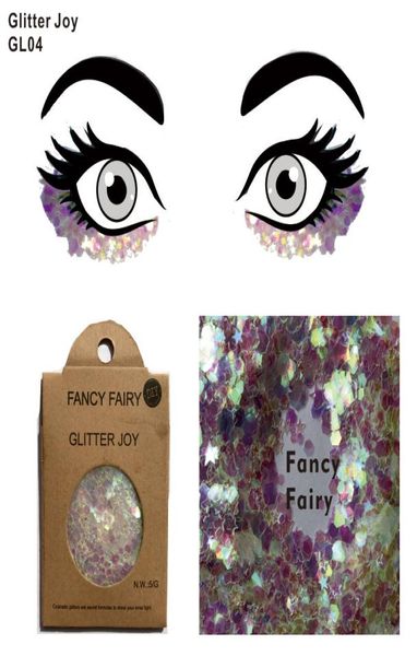 GL04 Fancy Fairy Festival Face Scintoli per scintillio eyeliner eyeliner Hyebrow Capelli per radice Decorazione di vernice per corpi 14 ordini8470841
