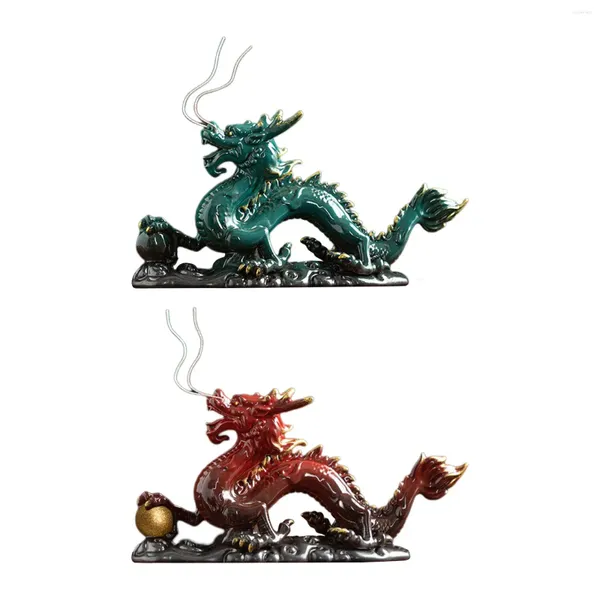 Dekorative Figuren Keramik Chinese Drache Statue Figur Skulptur für Schreibtisch Bücherregal Eingangsschrank Wohnzimmer Kamin