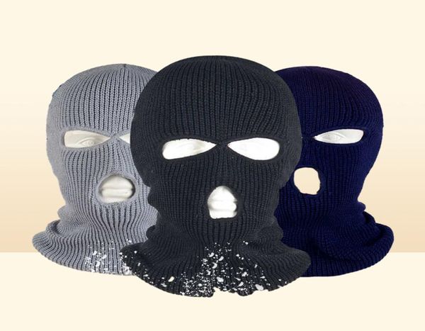 Capitões de ciclismo Máscaras câmeras de cúpula balaclavas ao ar livre máscara de tampa facial de face máscara quente ladrão de outono de malha de malha de malha