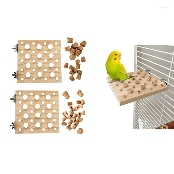 Altre forniture per uccelli bloccano giocattolo in sughero che becca parrocchetti da masticare gatti per uccelli achimes 6xde