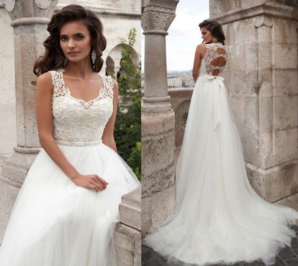 Abiti da sposa sexy a chiave retrovisore per la serratura delicata abiti da sposa in rilievo delicati abiti da sposa personalizzati di Mariage Vestitido de Noiva con staccabile9688321