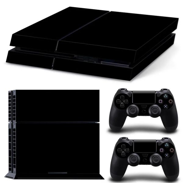 Adesivos de cor pura e design de madeira PVC Skin Stick para PS4 Console e Controllers Stickers para PS4 Console Stick para PS4 Skin