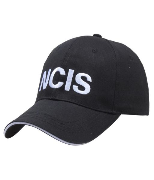 2022 Agente Especial NCIS Black Cap for Men Women Borderyer Letter Criminal Service Filme Ajuste Baseball Cap78845105043