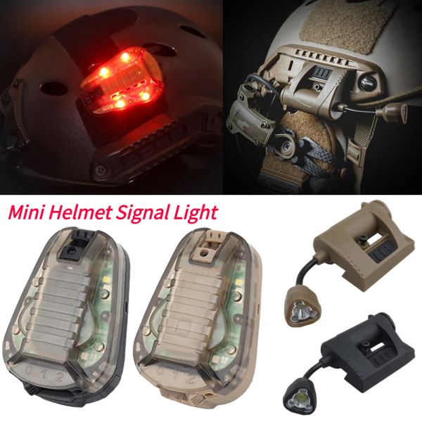 Lichter Outdoor Airsoft Sport Helm Leuchte wasserdichte Überlebenssicherheitssignal Leuchtdauer Lampe Lampe Militärt taktische Helme Strobe Licht