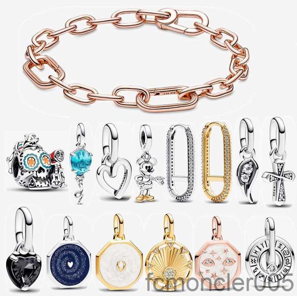 Neue Armbänder für Frauen Halloween Skull Charms Gold Ohrring Designer Weihnachtsschmuck Geschenk DIY FIT PANDORAS ME Galaxy Herzmedaillon Armband Kette XJ SZ1W