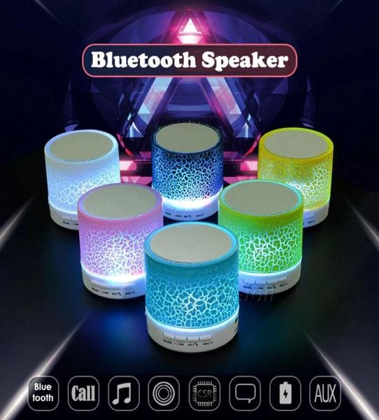 Bluetooth Mini -Lautsprecher tragbarer drahtloser Lautsprecher LED TF USB -Subwoofer O Music Player für Telefon oder Computer 8759500