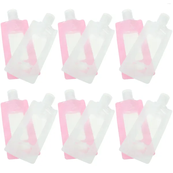 Bottiglie di stoccaggio 12 pezzi da viaggio Dimensioni da viaggio Case di lozione ricaricabile da toeletta vuoti per gel di doccia shampoo (90 ml)