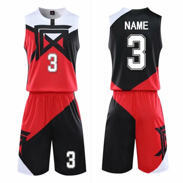 Shorts Kinder Erwachsene Basketball -Trikots Anzug Kinder Männer Basketball Uniform Sport Kit Hemden Shorts Set Chinese Printed Training Trage Custom