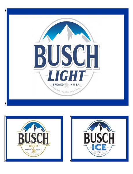 Custom Digital Print 3x5 Fuß 90x150 cm Busch Light Ice Bier Bier Flaggen für Man Cave Pub Bar Banner Dekoration Funny College Dorm B7479532