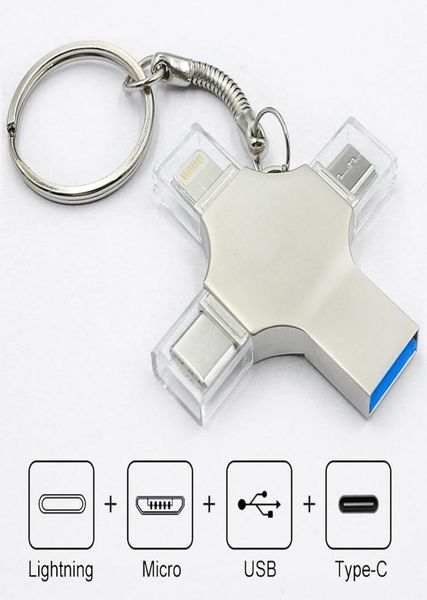 Pen Drive Type C OTG USB Flash 30 İPhone iPad Android 16GB Pendrive 4in18322800