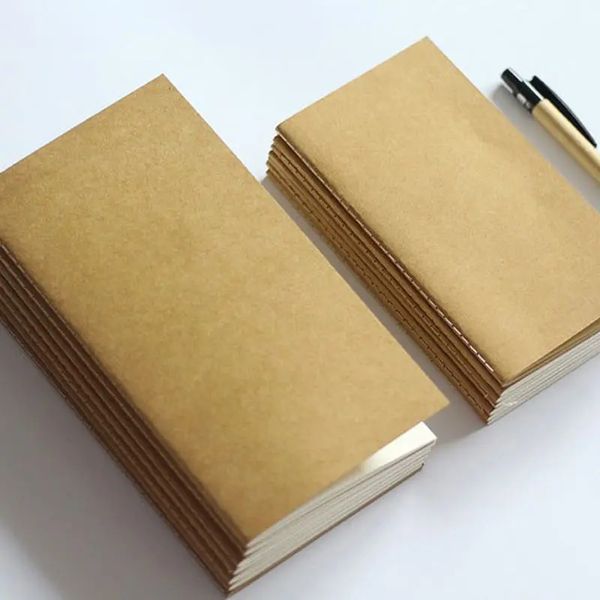 StandardPocket Kraft Paper Notebook Blank Notepad Diary Journal Travellers Riempir Planner Organizer Filler 240409