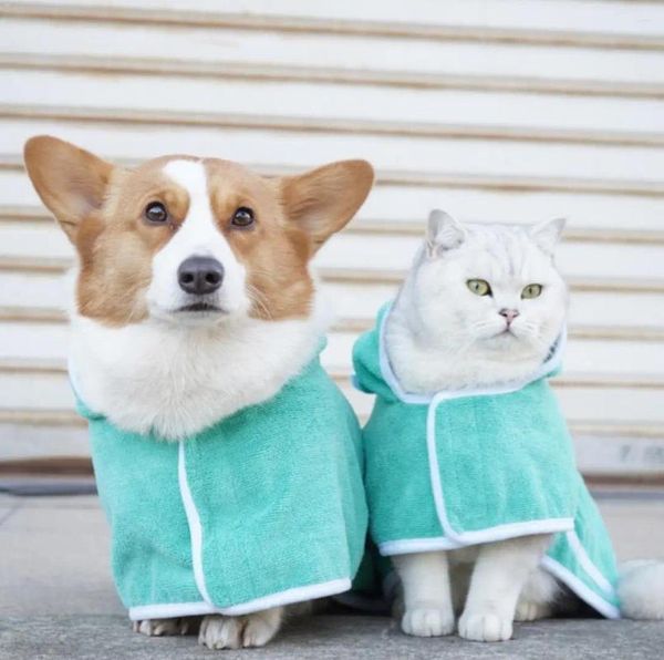 Dog Apparel Srying rápido Robo de banho Toalha de banho CAT CATO DE SECURAÇÃO SUPER-ABSORBE