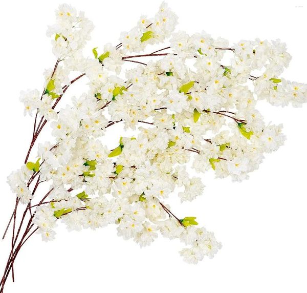 Fiori decorativi 10pcs rami di seta fiore a fiore artificiale floreale finto vaso bianco a casa tavolo da matrimonio decorazione