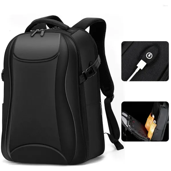 Rucksack großer Kapazität 3D Waterdes Männer Handtasche Laptop Tablet Computer Speichertaschen USB -Laden 15,6 -Zoll -PC -Geschäftsreisen