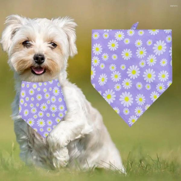Собачья одежда Бандана милые цветочные принты повседневное стиль мягкий дышащий треугольник шарф пит -биб воротнич