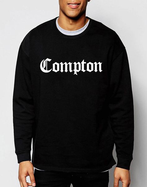 Moda Erkek Sweatshirts Compton Yeni Sonbahar Kış Hoodies Hip Hop Street Giyim Gevşek Pamuk Mahsul Üst Giyim