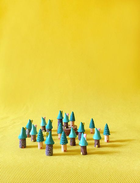 18 PCs/miniaturas Cottage azul/casa minúscula/pavio/jardim fofo/fada/gnomo/Moss Terrarium decoração/artesanato 2444329