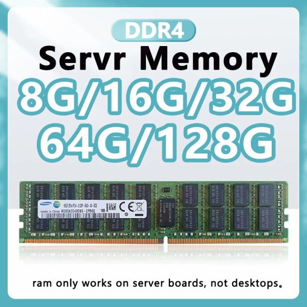 RAMS DDR4 RAM 8GB 16GB 32G 64G 128G PC4 BARMAGEM DE MEMÓRIA 2133MHz 2400MHz 2666MHz 2133p 2666V Memória do servidor Reg ECC 32GB D4 RAM V3 para x99