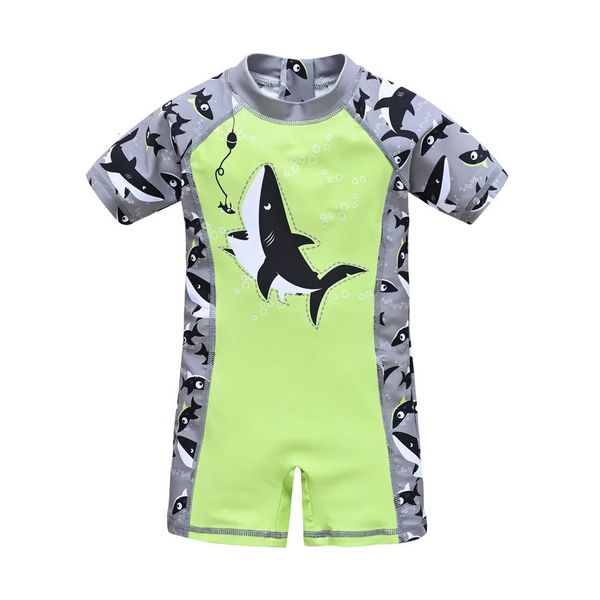 Summer Kids Swimsuit One Piece Cool Stampa di squalo per bambini Swimwear Beach Wear Kid Clothing 240412