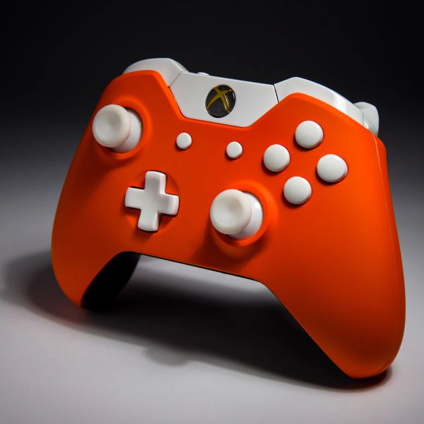 Casos extremamente toque macio protetor laranja protetor frontal tampa de cobertura kit de reparo para Xbox One Controller