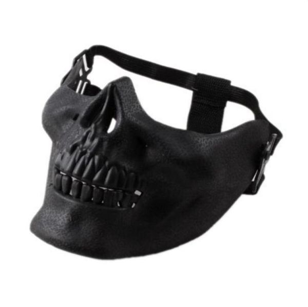 Máscara de Scary Halloween Skull Skeleton Máscara de traje metade das máscaras de rosto para o Cosplay Halloween Props Supplies1110408