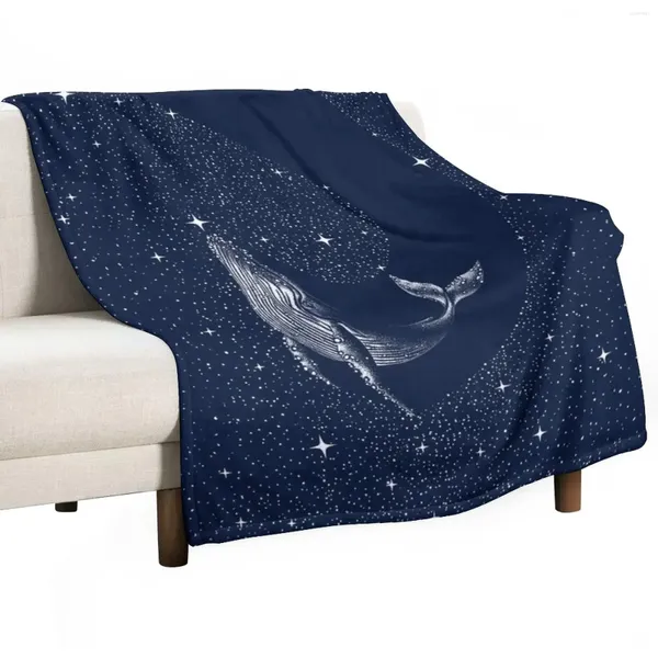 Coperte balene stellate lanciare un plaid coperta sulle flanelle di divano