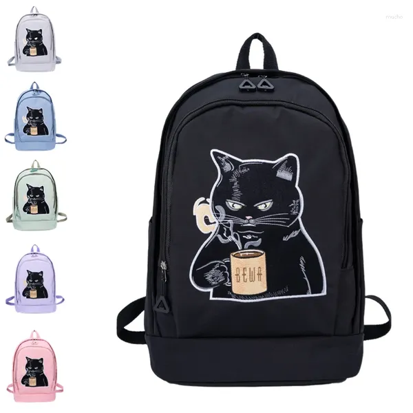 Backpack 2024 Printy Printing Junior High School Student de grande capacidade Bolsa de viagem de lazer