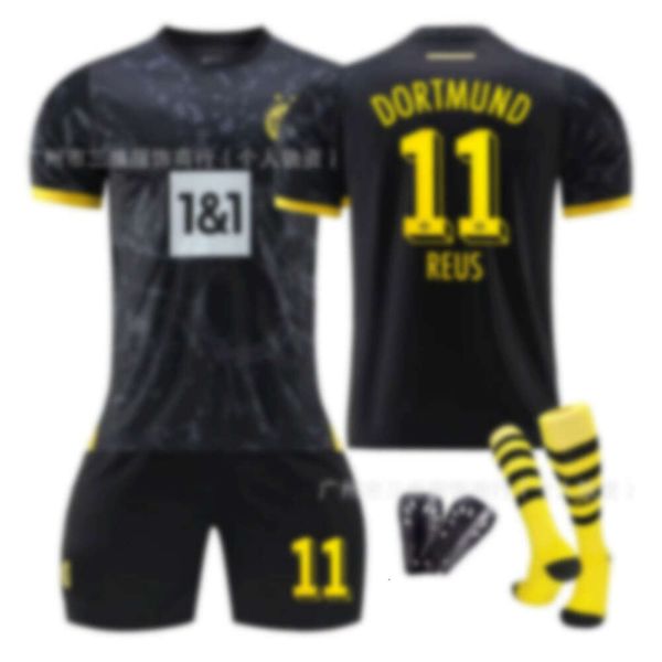 2324 Dortmund Away Black Size 11 Royce Студент детей для взрослых тренировочных футбольных майки