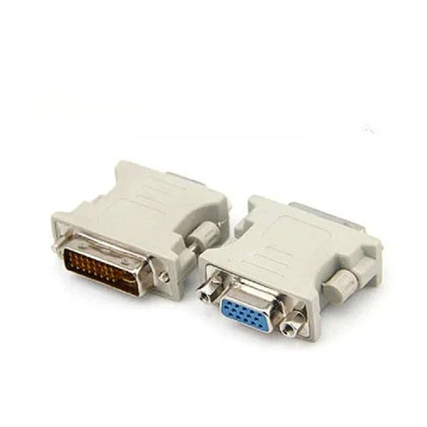 Stecker Computer Monitor Video White Plastik Langlebiger DVI 24+1 bis VGA weiblicher Mehrzweck-Konverter-Adapter Mini