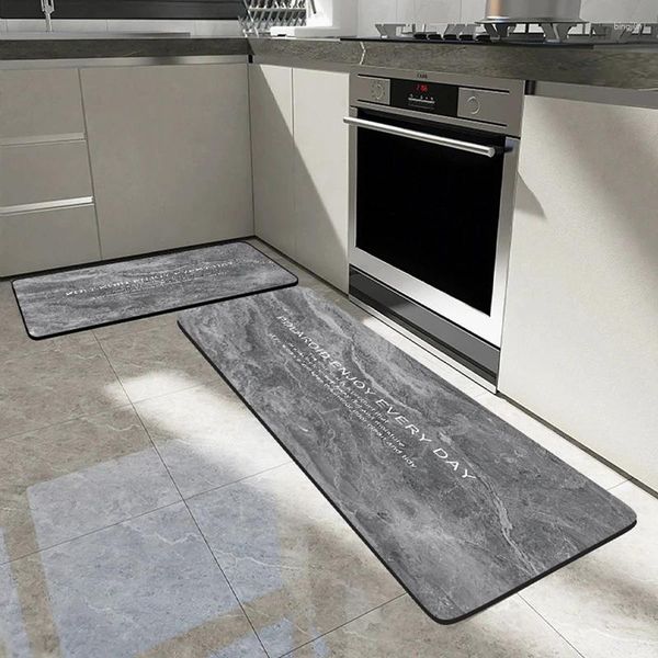 Teppiche Küchenteppiche Anti -Slip -Boden -Matte Wohnzimmer Langer Teppich Flur Badezimmer Teppich Eingangs Fußmatten Waschbar