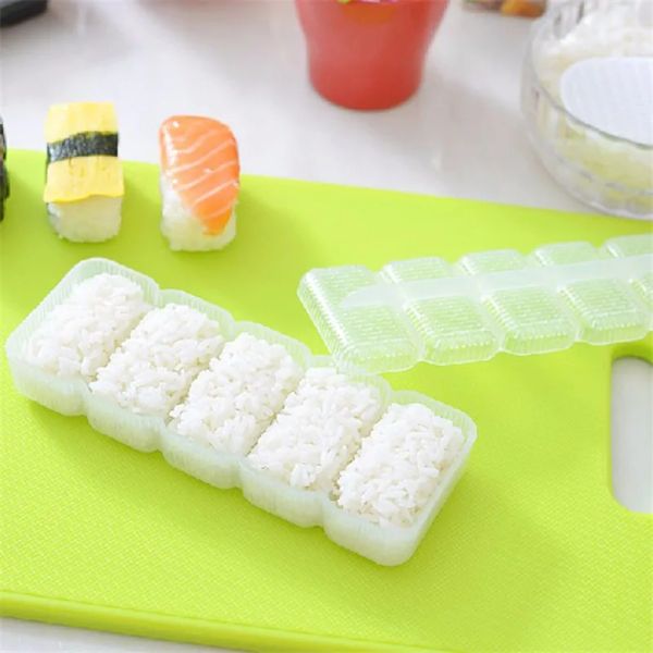 2024 1PCS Japan Sushi Form Reiskugel 5 Rollen Maker Non-Stick Press Bento-Werkzeug Laver Reiskugel Pressenform SOFT, hier sind 3 Long-Tail