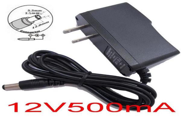 100pcs AC 100V240V Dönüştürücü Adaptörü DC 12V 500mA 05A Güç Kaynağı Us Flug Express2505322