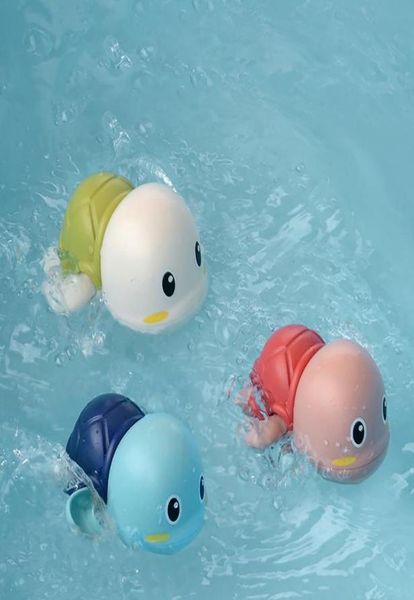 Cartoon che nuota Turtle Windup Toy Baby Baby Bath Companion Play in Water Clock Work Toy 3 Colori per le scelte di compleanno per bambini GI4263481