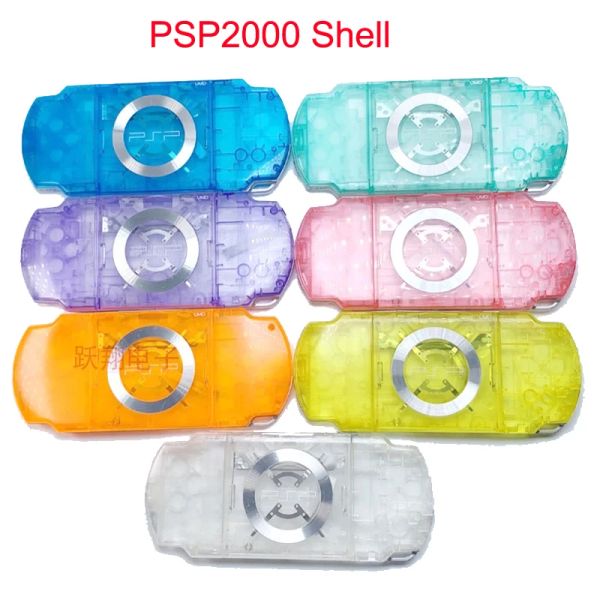 Accessori Colori cristallini per PSP2000 PSP 2000 2006 Sostituzione della console di gioco Sostituzione Case di copertura completa dell'alloggiamento con kit bottoni