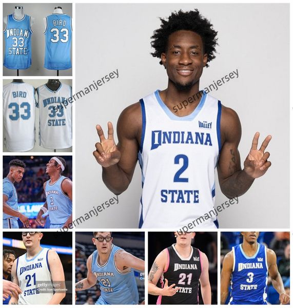 Augustinas Kiudulas Indiana State Basketball Trikot 10 Eli Shetlar 11 Aaron Gray 12 MASEN MILER 13 Cooper Bean Indiana State Sycamores Trikots Customgenähte