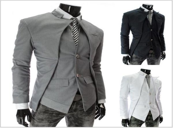 Yeni Marka Erkekler İngiliz Tarzı İnce Takımlar Erkek Şık Tasarım Blazer Sıradan İş Moda Ceket Men039S Giyim Basit OU9793391