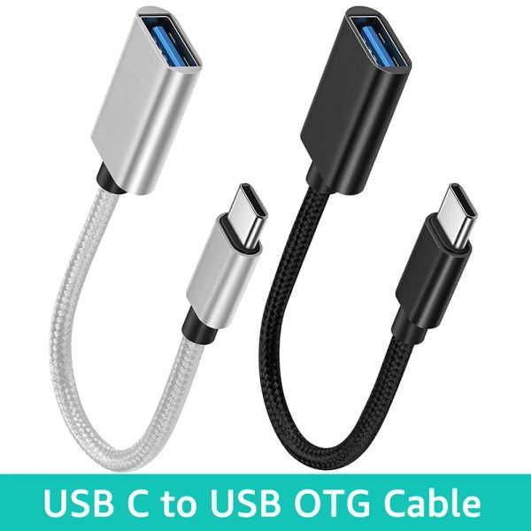 Adaptador de cabo OTG Tipo C USB ao conector adaptador Tipo C para Xiaomi Samsung S23 Huawei OTG Conversor de cabo de dados para MacBook Pro