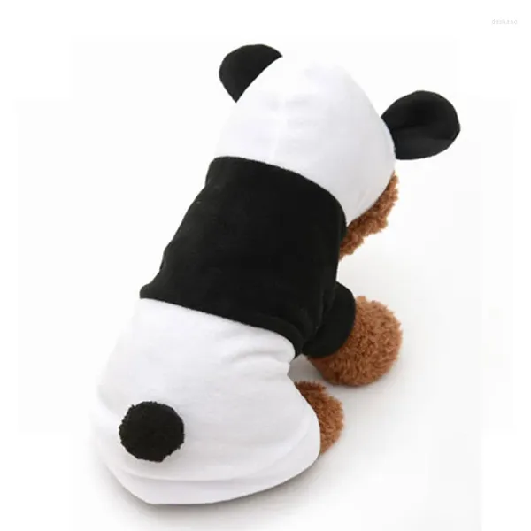 Hundekleidung süße Haustierkleidung Panda Baby Schwarz -Weiß -Transformation Herbst Wintermantel