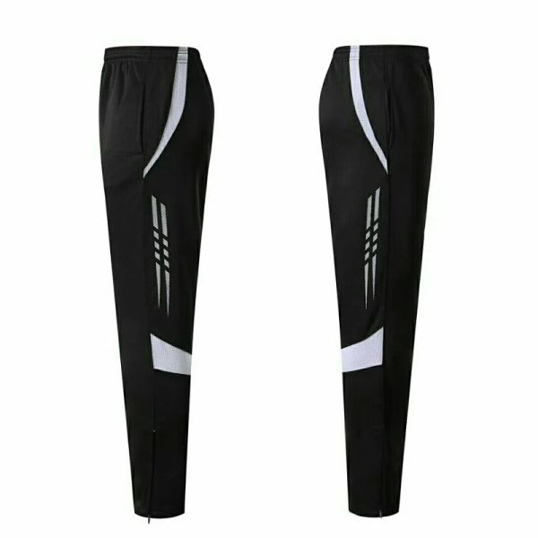Calças Novos homens correndo calças calças de futebol com bolsos Active Jogging Troushers Track Gym Fitness Boys Sports Leggings