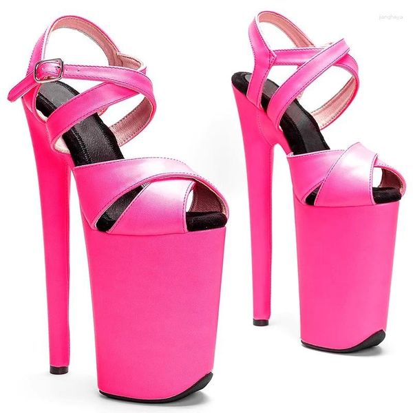 Модель танцевальной обуви показывает Wome Fashion 23CM/9INCHES PU Верхняя платформа Sexy High Heels Sandals Pole 014