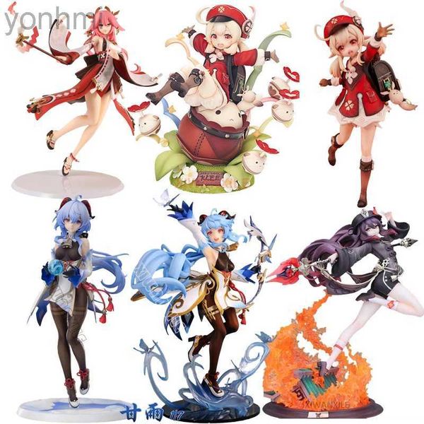 Anime Manga 17cm Genshin Impact Klee Hibana Knight Anime -Figur Ganyu/Keqing/Paimon Actionfigur Yae Miko/Hu Tao Figurine Model Doll Toys 240413