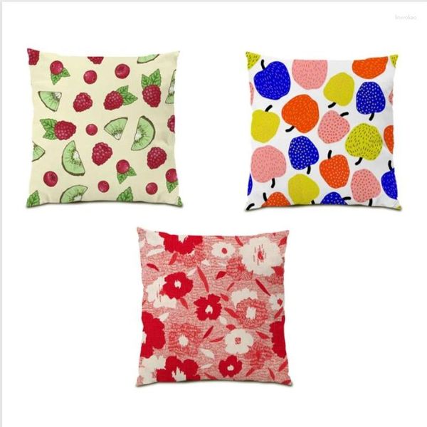 Pillow Living Room Decoração Folhas Tampa de impressão 45x45cm Capas de arremesso de sofá -florestal Árvore da floresta Presente de flor e0230