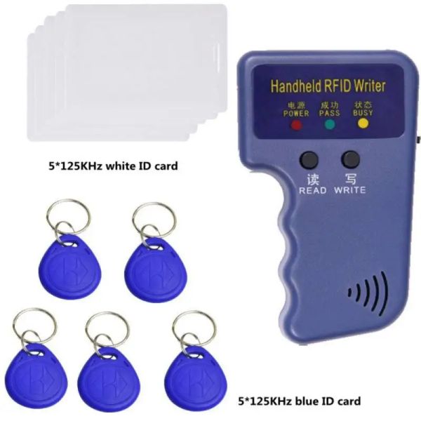 Карта New Handheld 125 кГц T5577 CET5200 RFID -копир писатель Duplicator Programmer Reader EM4305 EN4305 Перезаправленные идентификационные теги