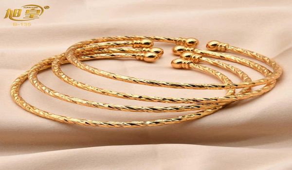 Branqueha de pulseira de ouro 24k de 24k Bracelets de luxo ajustáveis para mulheres Jóias de Dubai Indian SIGNIDO DUBAI6833338
