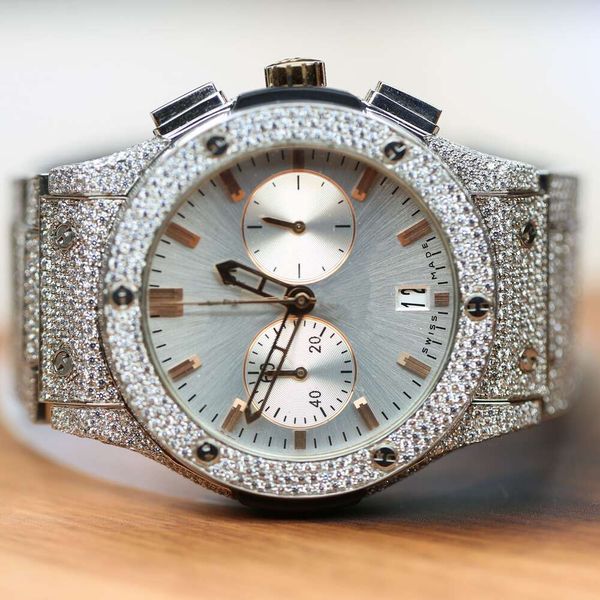 Lussuoso aspetto completamente guardato per uomo donna top artigianato un unico e costoso Mosang Diamond 1 1 5A orologi per hip hop industriale lussuoso 3075 3075