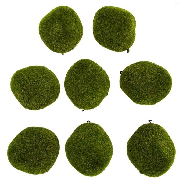 Flores decorativas 8 PCs Moss Block